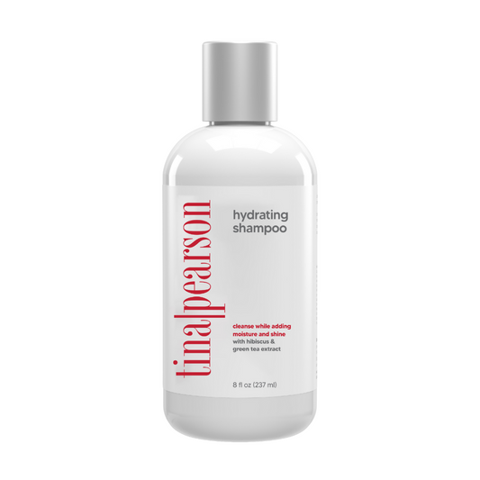 hydrating shampoo with hibiscus + green tea — moisture + shine for dry hair